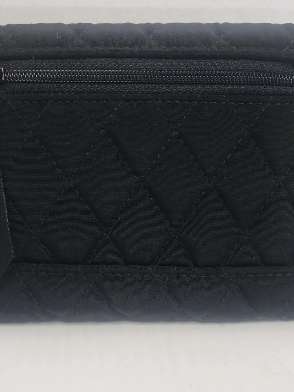 Black Quilted Vera Bradley Trifold Wallet - Picture 3 of 9